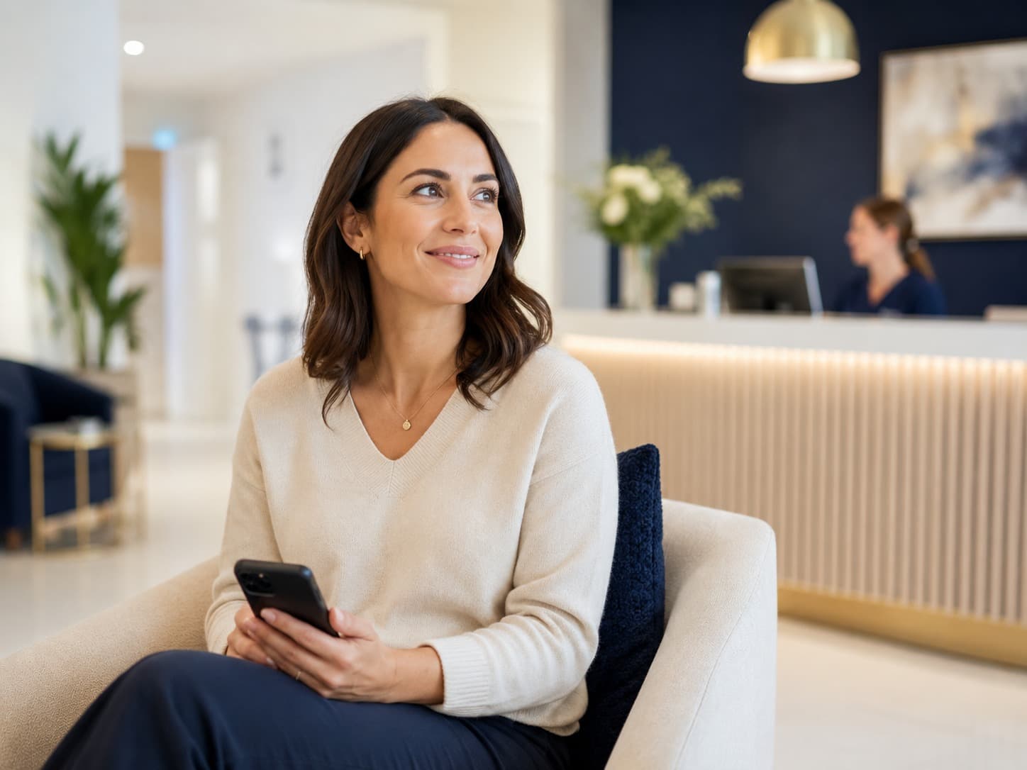 Patient completing routine NHS dental waiting-list information