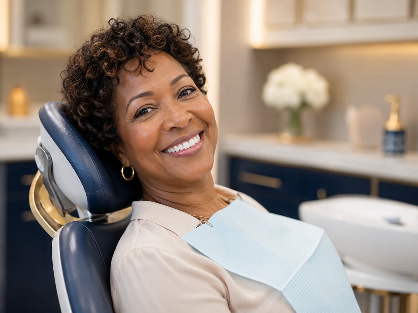 Dental hygienist preparing for a patient appointment